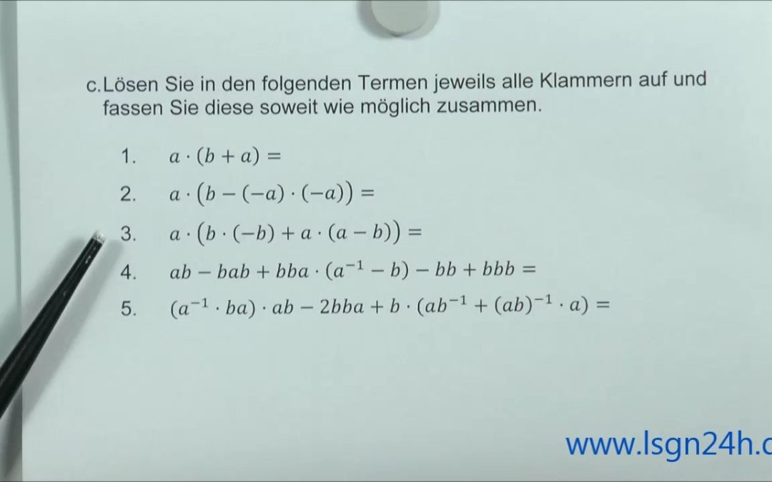 ADA: Aufgaben zur Rechenmethodik: Distributivgesetz 03