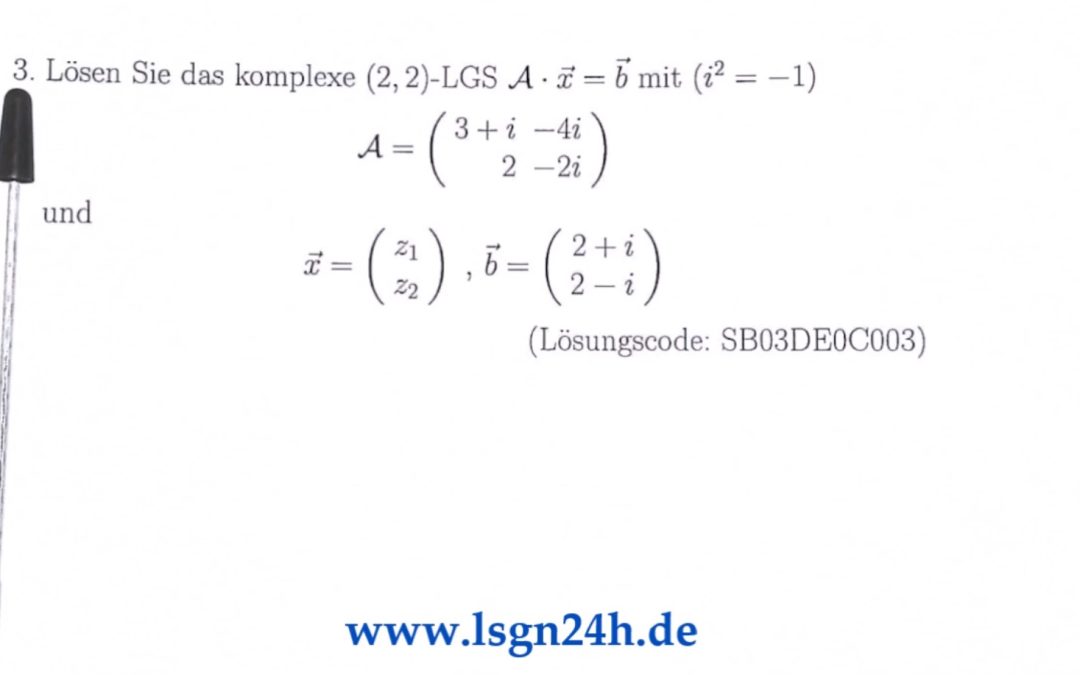 Wie kann man das komplexe LGS lösen?