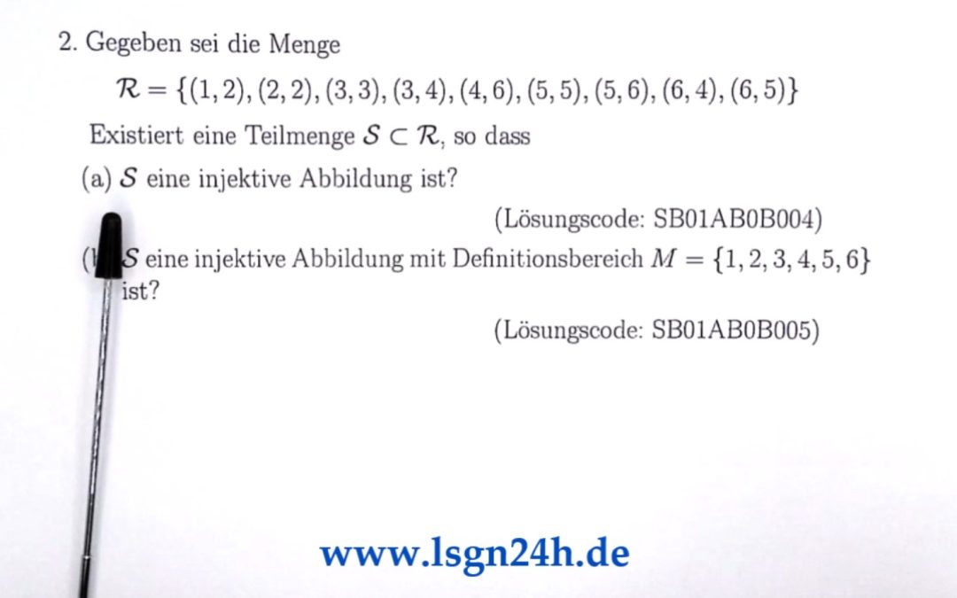 Enthält $\mathcal{R}$ ein injektive Abbildung?