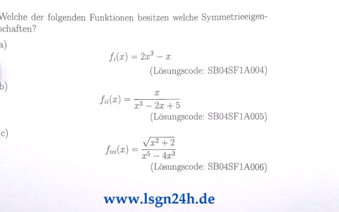 Welche Symmetrie besitzt $f_i$?